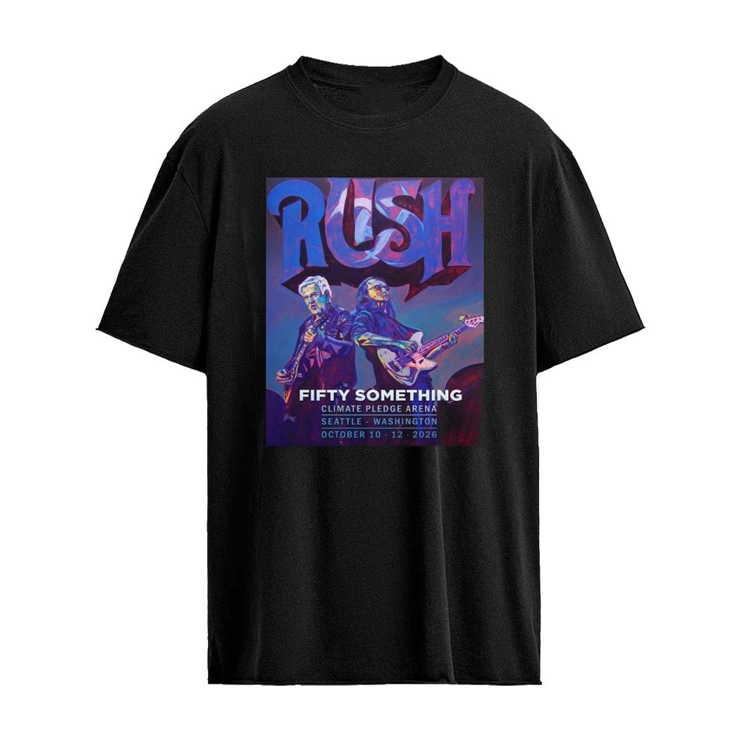 Rush Seattle WA 2026 Event Poster Geddy Alex Lithograph At Climate Pledge Arena October 10 12 2026 Shirt