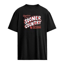 Oklahoma Sooners NCAA Greetings From Sooner Country text logo norman Oklahoma shirt