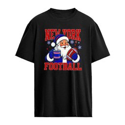 Santa Claus New York Giants Christmas Football holding mug football shirt