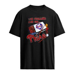 Philadelphia Phillies MLB The Phillies are on Phire 1993 matchbox baseball bats fire shirt