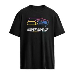 Seattle Seahawks Never Give Up Fight Cancer In All Colors 2026 logo shirt