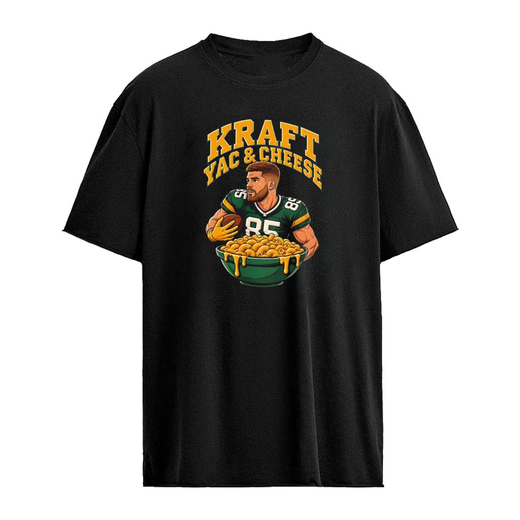 Tucker Kraft Green Bay Packers NFL YAC and Cheese 85 football player shirt