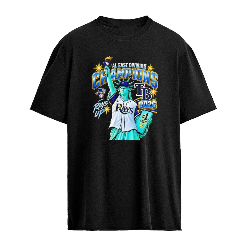 Richie Palacios Tampa Bay Rays MLB Up 2026 Statue of Liberty holding torch shirt
