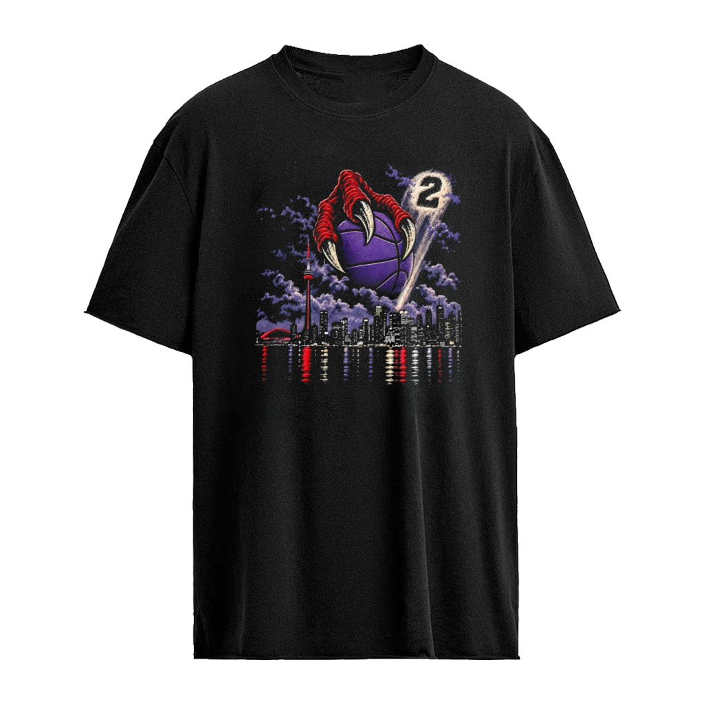 Scottie Barnes Toronto Raptors NBA 2 Red Raptor claw holding basketball shirt