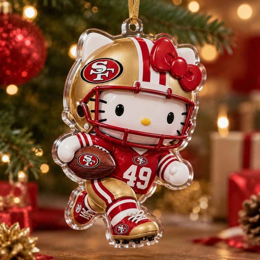 Hello Kitty San Francisco 49ers Football Player Helmet Kawaii Christmas ...