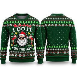 Naughty Santa Sunglasses I Do It For The Ho�s Ugly Christmas Sweater Funny Holiday Merchandise Gifts