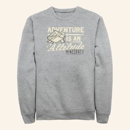 AMC Theatres Merch A Minecraft Movie Adventure Is An Attitude Crewneck Sweatshirt Friends Gifts - Lilybirchmarket