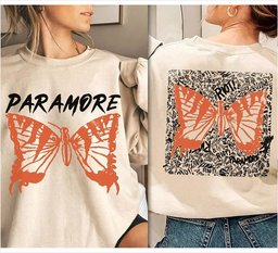 Paramore Music Sweatshirt, 2 Side Vintage Merch Paramore American Sweatshirt Gifts For BFF - Lilybirchmarket