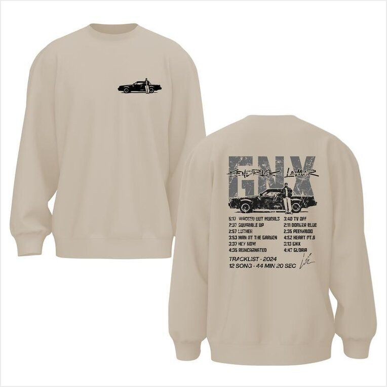 Vintage Kendrick Lamar Gnx With Signature 2 Sides Sweatshirt, Kendrick Lamar New Album Sweater Gifts For Sister - Lilybirchmarket