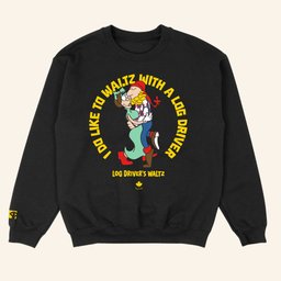 Retrokid Merch Log Driver's Waltz Black Crewneck Sweatshirt Christmas Gifts For Husband - Lilybirchmarket