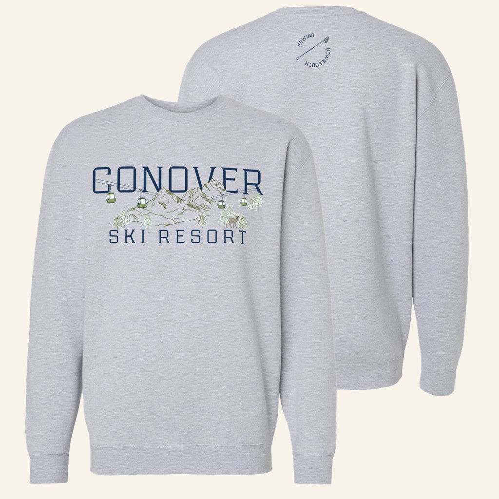 Sewing Down South Merch Conover Ski Resort Sweatshirt Dad Christmas Gifts - Lilybirchmarket