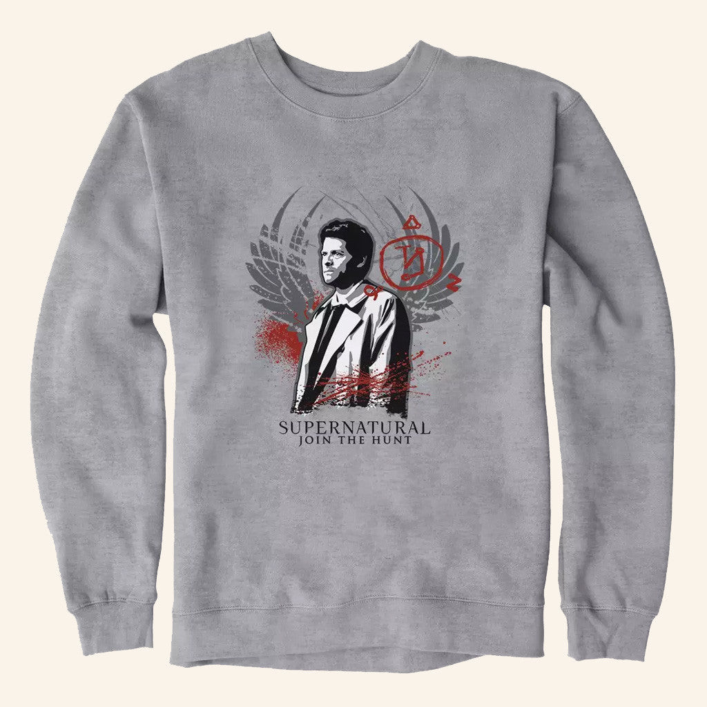 Supernatural Merch Castiel Join The Hunt Sweatshirt Gifts For Friends - Lilybirchmarket