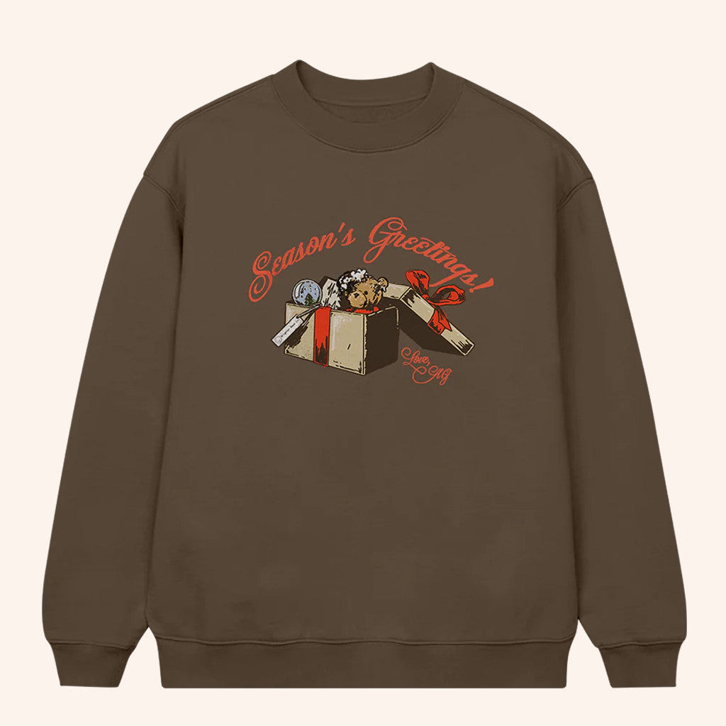 Ariana Grande Merch Seasons Greetings Crewneck Sweayshirt Christmas Gifts For Her - Lilybirchmarket