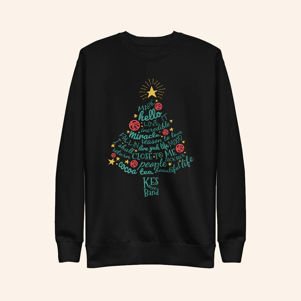 Kes The Band Merch KTB Christmas Tree Lyric Sweatshirt Xmas Gifts For Music Fans - Lilybirchmarket