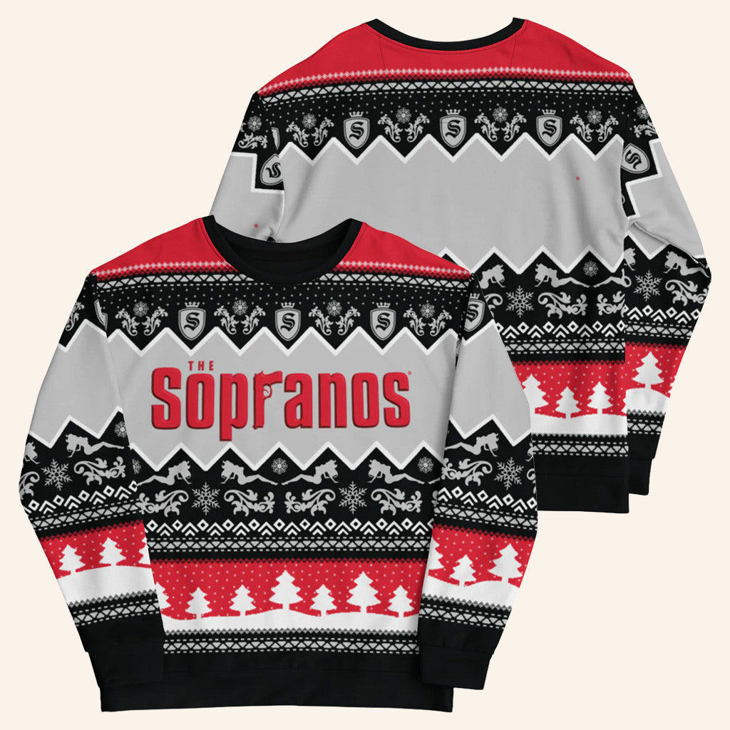 The Sopranos Merch The Sopranos Logo Ugly Christmas Sweatshirt Gifts Xmas Gifts For Him - Lilybirchmarket