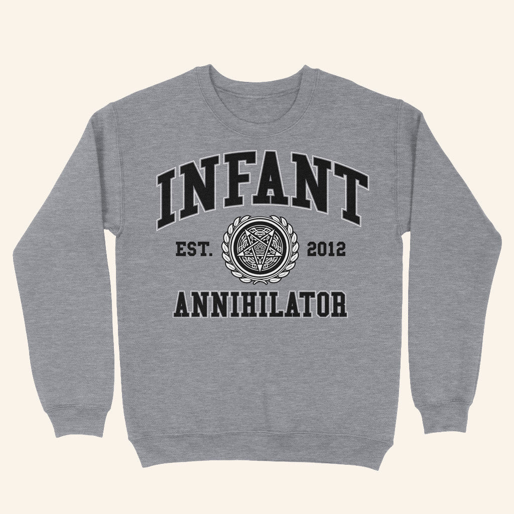 Infant Annihilator Merch Infant Annihilator Collegiate Est 2012 Sweatshirt Gifts For Band Fans - Lilybirchmarket