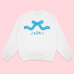 Zeta Tau Alpha Merch Zeta Bow Sweatshirt Birthday Gifts For Daughters - Lilybirchmarket