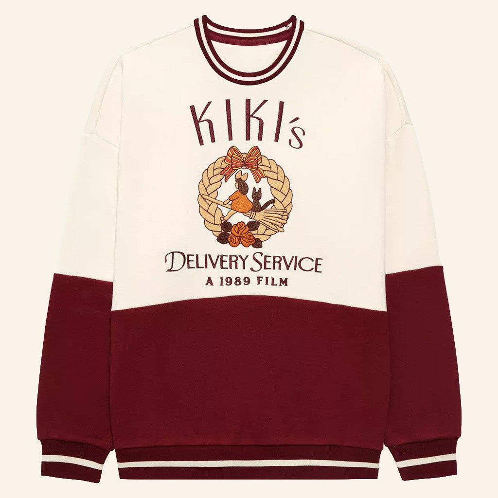 Studio Ghibli Merch Kiki's Delivery Service Panel Sweatshirt Unique Gifts For Besties - Lilybirchmarket