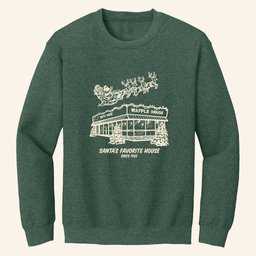 Waffle House Merch Santa's Favorite House Sweatshirt Christmas Gifts For Friend - Lilybirchmarket