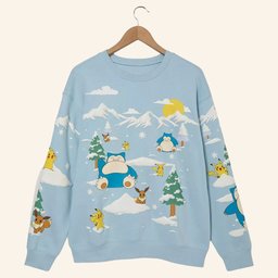 Anime Merch Pokemon Winter Scene Sweatshirt Christmas Gifts For Daughter - Lilybirchmarket