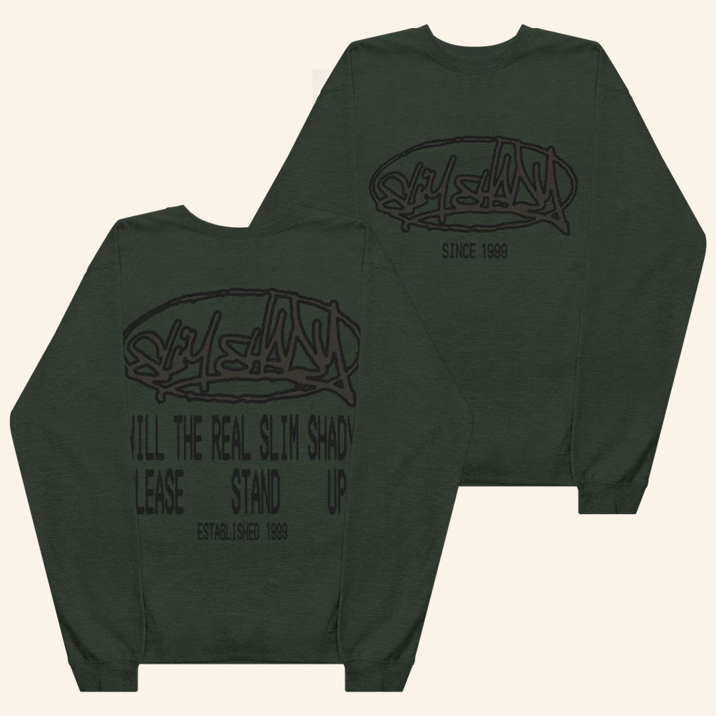 Eminem Merch Please Stand Crewneck Sweatshirt Best Gifts For Rapper Fans - Lilybirchmarket