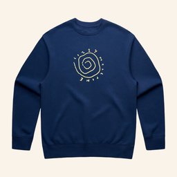 Lizzy McAlpine Merch Navy Vortex Crewneck Sweatshirt Gifts For Girlfriend - Lilybirchmarket