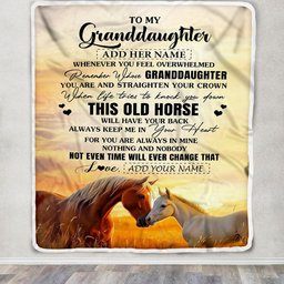 Personalized To My Granddaughter Gifts Blanket From Grandma Whenever Horse Unique Birthday Gifts For Granddaughter Graduation Christmas Custom Fleece Blanket