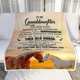 Personalized To My Granddaughter Gifts Blanket From Grandma Whenever Horse Unique Birthday Gifts For Granddaughter Graduation Christmas Custom Fleece Blanket