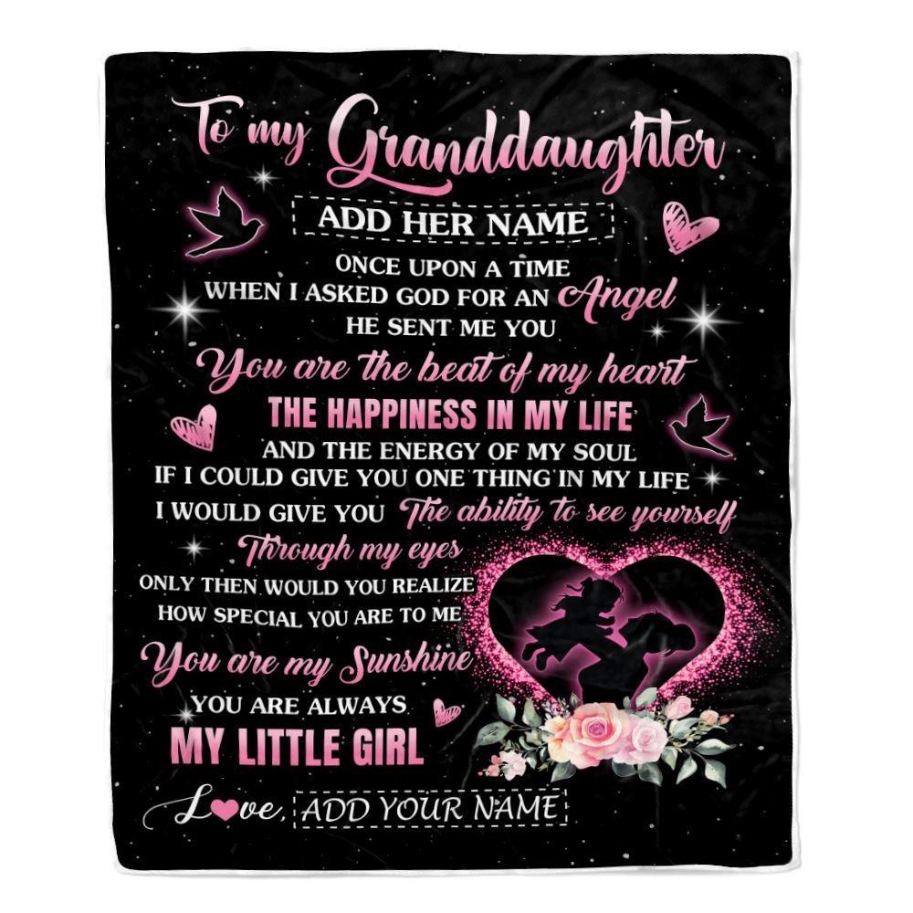 Personalized To My Granddaughter From Grandma Nana Blanket Once Upon A Time Birthday Graduation Gifts For Granddaughter Gifts Christmas Custom Fleece Blanket