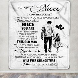 Personalized To My Niece Gifts Blanket From Uncle Whenever Man Unique Birthday Gifts For Niece Graduation Christmas Custom Fleece Throw Blanket