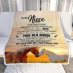Personalized To My Niece Gifts Blanket From Aunt Uncle Whenever Horse Unique Birthday Gifts For Niece Graduation Christmas Customized Custom Fleece Blanket