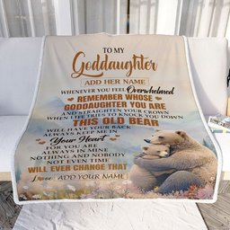 Personalized To My Goddaughter Gifts Blanket From Godmother Whenever Bear Unique Birthday Gifts For Goddaughter Graduation Christmas Custom Fleece Blanket