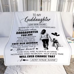 Personalized To My Goddaughter Gifts Blanket From Godmother Aunt Whenever Woman Unique Birthday Gifts For Goddaughter Graduation Christmas Fleece Blanket