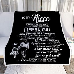 Personalized To My Niece Gifts From Aunt Auntie Blanket Never Forget How Much I Love You Niece Birthday Graduation Christmas Customized Fleece Throw Blanket