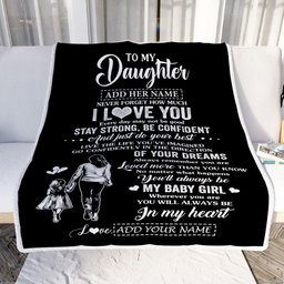 Personalized To My Daughter Gifts From Mom Mother Blanket Never Forget How Much I Love You Daughter Birthday Graduation Christmas Customized Fleece Blanket