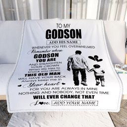 Personalized To My Godson Gifts Blanket From Uncle Whenever Man Unique Birthday Gifts For Godson Graduation Christmas Custom Fleece Throw Blanket
