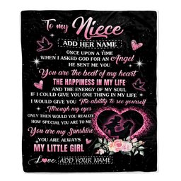 Personalized To My Niece From Uncle Blanket Once Upon A Time Birthday Graduation Gifts For Niece Gifts Christmas Customized Fleece Throw Blanket