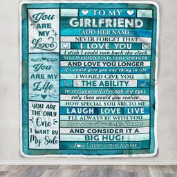 Personalized To My Girlfriend From Boyfriend Blanket Wood You Are My Love Birthday For Girlfriend Anniversary Romantic Valentines Christmas Fleece Blanket