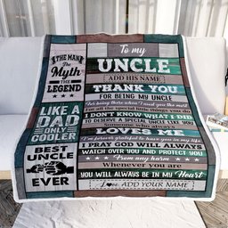 Personalized To My Uncle Gifts From Niece Nephew Blanket Wood Thank You For Being My Uncle Birthday Gifts Fathers Day Christmas Customized Fleece Throw Blanket