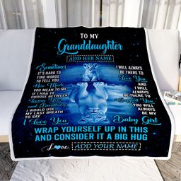 Personalized To My Granddaughter Gifts From Grandma Grandpa Blanket Sometimes Lion Granddaughter Birthday Gifts Graduation Christmas Customized Fleece Blanket