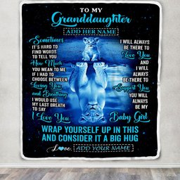 Personalized To My Granddaughter Gifts From Grandma Grandpa Blanket Sometimes Lion Granddaughter Birthday Gifts Graduation Christmas Customized Fleece Blanket