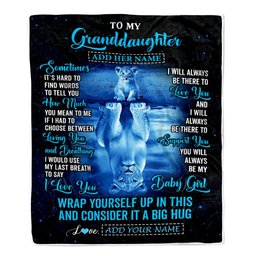 Personalized To My Granddaughter Gifts From Grandma Grandpa Blanket Sometimes Lion Granddaughter Birthday Gifts Graduation Christmas Customized Fleece Blanket