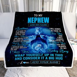 Personalized To My Nephew Gifts From Aunt Uncle Auntie Blanket Sometimes Lion Nephew Birthday Gifts Graduation Christmas Customized Fleece Throw Blanket