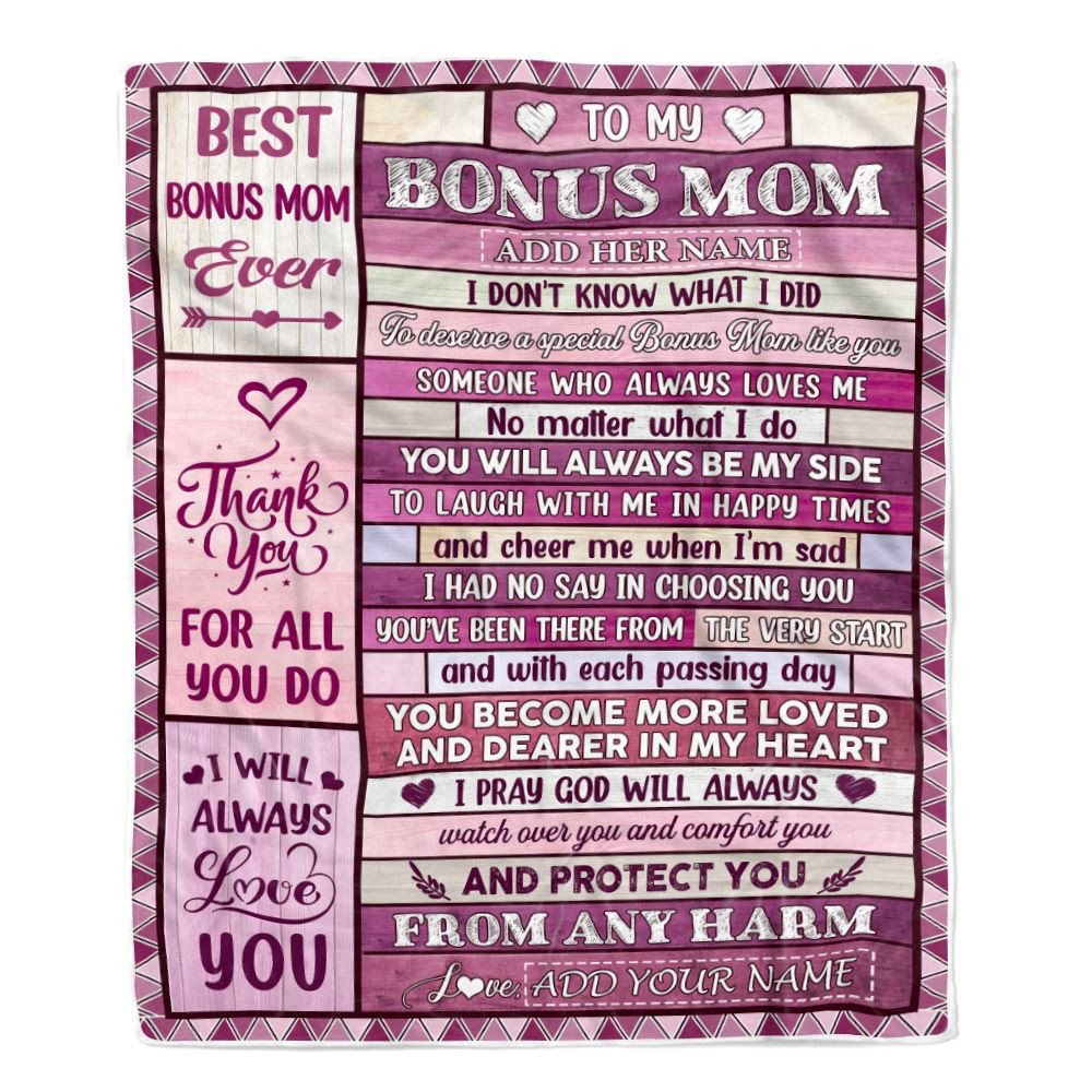 Personalized To My Godmother Gifts Blanket From Niece Nephew Wood Thank You For All Gifts For Aunt Mothers Day Birthday Christmas Fleece Throw Blanket