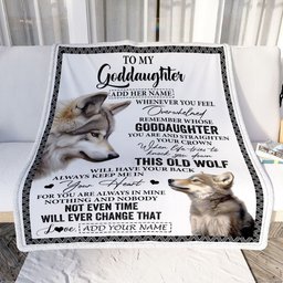 Personalized To My Goddaughter Gifts Blanket From Godmother Whenever Wolf Unique Birthday Gifts For Goddaughter Graduation Christmas Custom Fleece Blanket