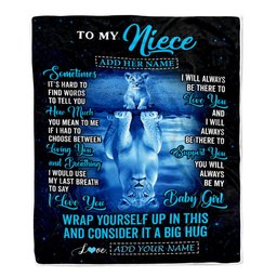Personalized To My Niece Gifts From Aunt Uncle Auntie Blanket Sometimes Lion Niece Birthday Gifts Graduation Christmas Customized Fleece Throw Blanket