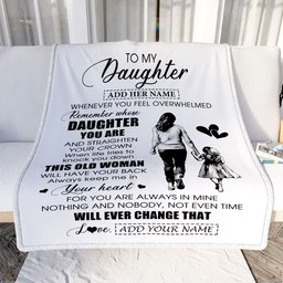 Personalized To My Daughter Gifts Blanket From Mom Mother Whenever Woman Unique Birthday Gifts For Daughter Graduation Christmas Custom Fleece Throw Blanket