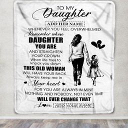 Personalized To My Daughter Gifts Blanket From Mom Mother Whenever Woman Unique Birthday Gifts For Daughter Graduation Christmas Custom Fleece Throw Blanket