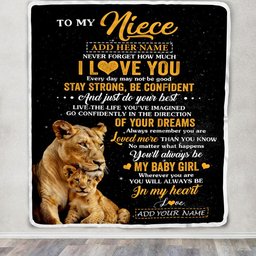 Personalized To My Niece Gifts From Aunt Auntie Blanket Lion Never Forget How Much I Love You Niece Birthday Gifts Graduation Christmas Fleece Blanket