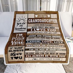 Personalized Gifts For Granddaughter From Grandma Grandpa Blanket Wood Love You Mothers Day Granddaughter Gifts Birthday Graduation Christmas Fleece Blanket